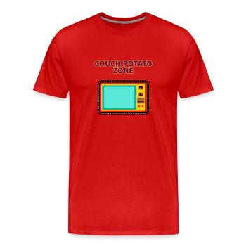 Couch potato - Männer Premium Bio T-Shirt - Rot - Vorne - Damien (186cm)