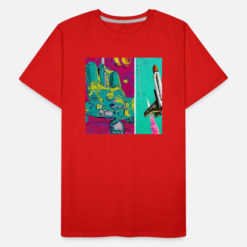 navette spatiale van gogh T-shirt bio Premium Homme