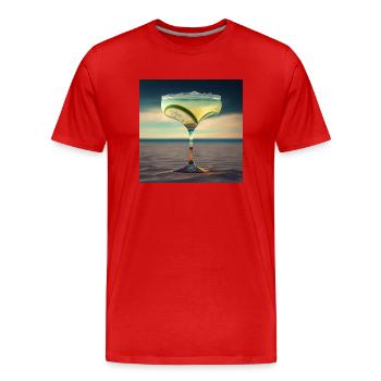 Cocktail 5 Gift - Men's Premium Organic T-Shirt - red - Front - Damien (186cm)