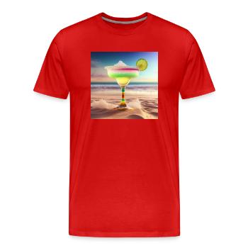Cocktail 7 Geschenk - Männer Premium Bio T-Shirt - Rot - Vorne - Damien (186cm)