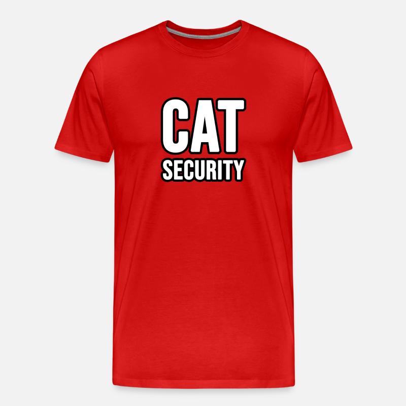 Hunde oder Katzen Security - Männer Premium Bio T-Shirt - Rot