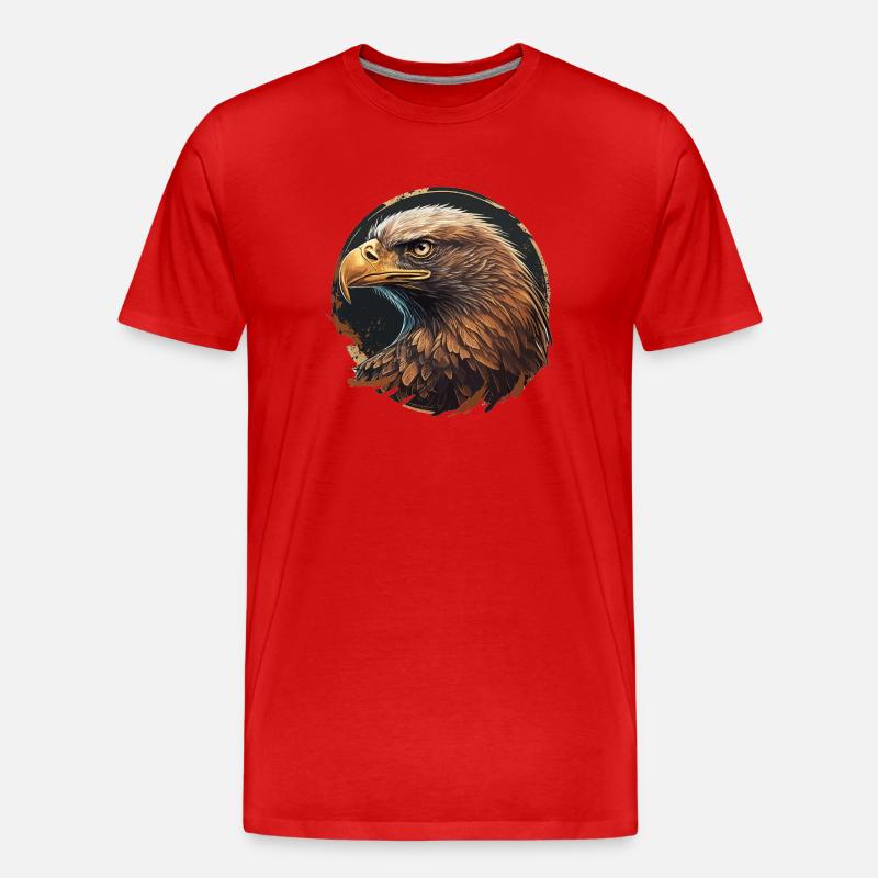 Adler - Männer Premium Bio T-Shirt - Rot