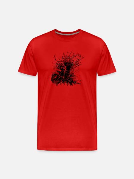 Bikerin Splash Style Off-road Ride - Men's Premium Organic T-Shirt - red