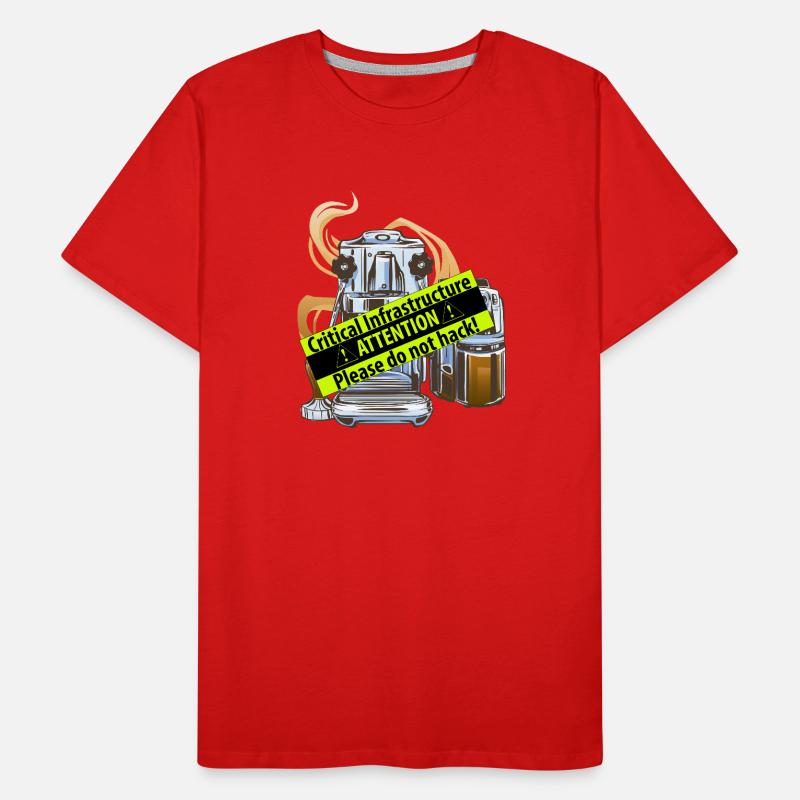 Une machine à café comme infrastructure critique T-shirt bio Premium Homme