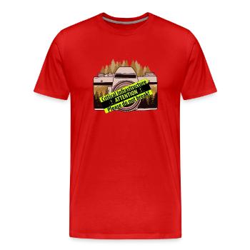 The camera as critical infrastructure - Men's Premium Organic T-Shirt - red - Front - Damien (186cm)