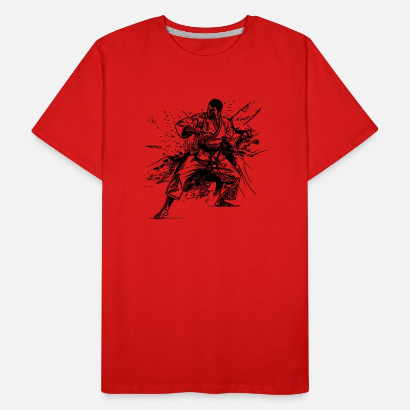 Tattoo Karate Style Sparring Partner Kampf Technik Männer Premium Bio T-Shirt