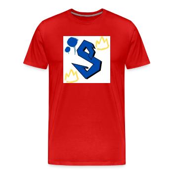 Logo s - T-shirt bio Premium Homme - rouge - Devant - Damien (186cm)