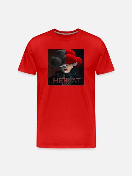 Schwarzwald Lady Art Heimat - Männer Premium Bio T-Shirt - Rot