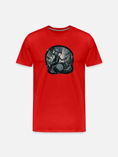 Drums crazy - Männer Premium Bio T-Shirt - Rot