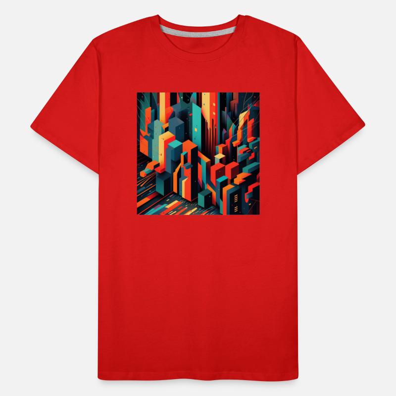 Abstrakter Stadtrand Männer Premium Bio T-Shirt