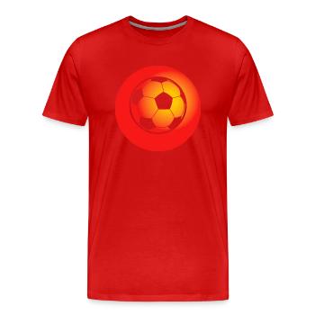 Fußball Soccer - Männer Premium Bio T-Shirt - Rot - Vorne - Damien (186cm)