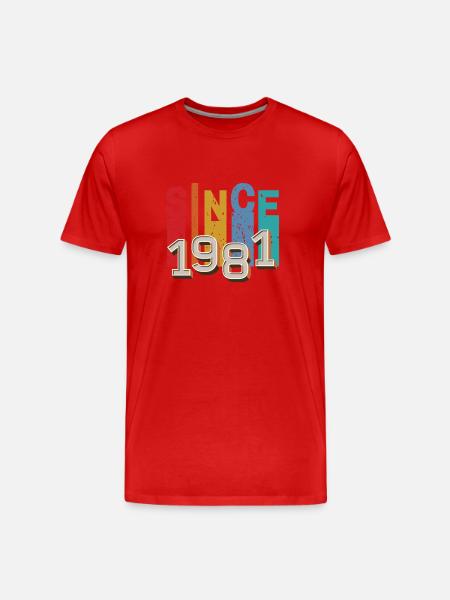 Since 1981 retro - Men's Premium Organic T-Shirt - red