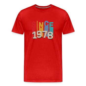 Since 1978 retro - T-shirt bio Premium Homme - rouge - Devant - Damien (186cm)