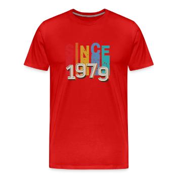 Since 1979 retro - T-shirt bio Premium Homme - rouge - Devant - Damien (186cm)