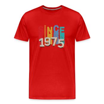 Since 1975 retro - T-shirt bio Premium Homme - rouge - Devant - Damien (186cm)