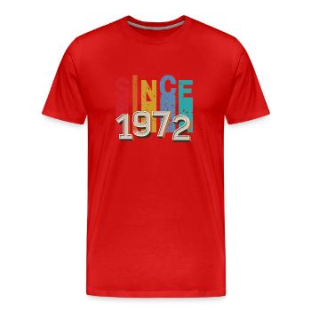 Since 1972 retro - T-shirt bio Premium Homme - rouge - Devant - Damien (186cm)