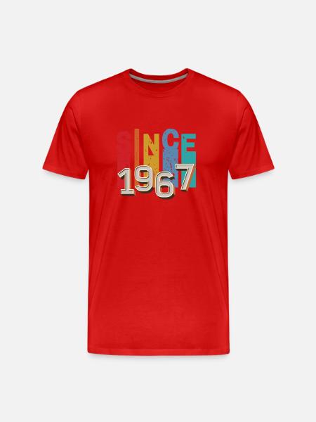 Since 1967 retro - Men's Premium Organic T-Shirt - red