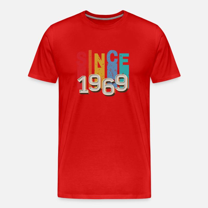 Seit 1969 retro - Männer Premium Bio T-Shirt - Rot