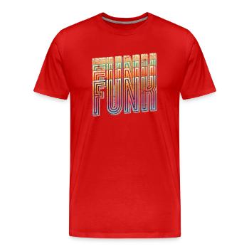 Funk Retro - Männer Premium Bio T-Shirt - Rot - Vorne - Damien (186cm)