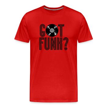 Got Funk Vinyl DJ Gift - T-shirt bio Premium Homme - rouge - Devant - Damien (186cm)