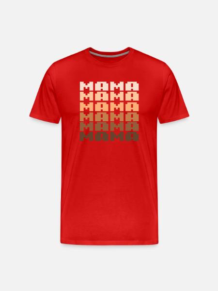 MAMA Retro Schriftzug - Männer Premium Bio T-Shirt - Rot