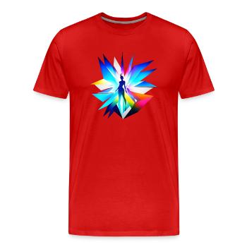 Magie féerique - T-shirt bio Premium Homme - rouge - Devant - Damien (186cm)