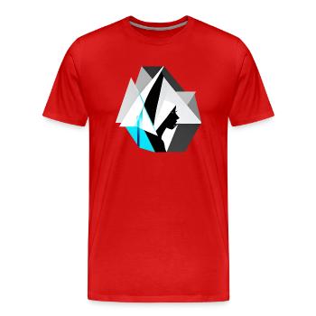 Modisch spät - Männer Premium Bio T-Shirt - Rot - Vorne - Damien (186cm)
