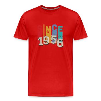 Since 1956 retro - T-shirt bio Premium Homme - rouge - Devant - Damien (186cm)