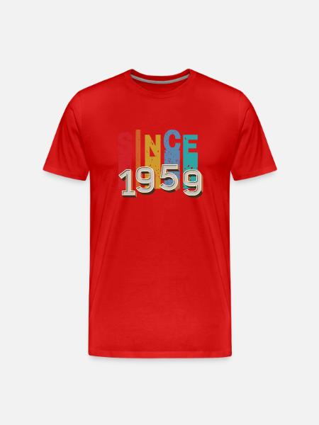 Since 1959 retro - Men's Premium Organic T-Shirt - red