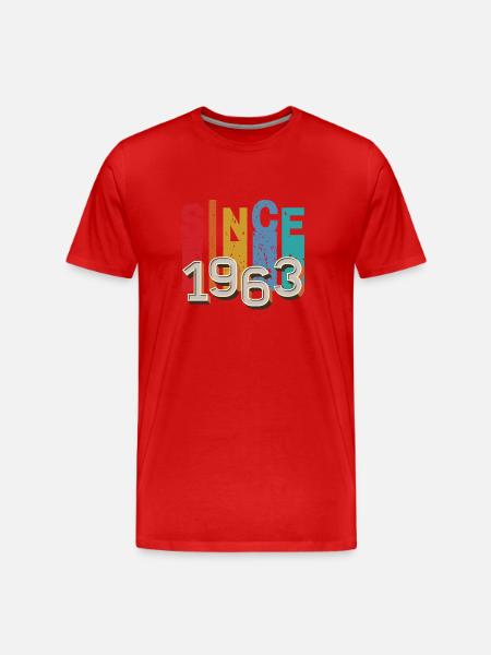 Seit 1960 retro - Männer Premium Bio T-Shirt - Rot