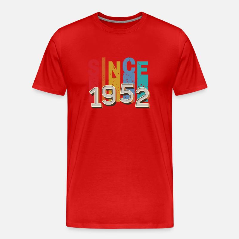 Seit 1952 retro - Männer Premium Bio T-Shirt - Rot
