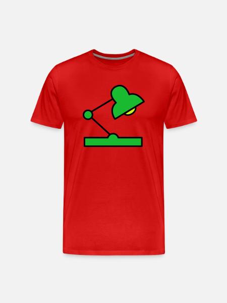 Desk lamp - Men's Premium Organic T-Shirt - red