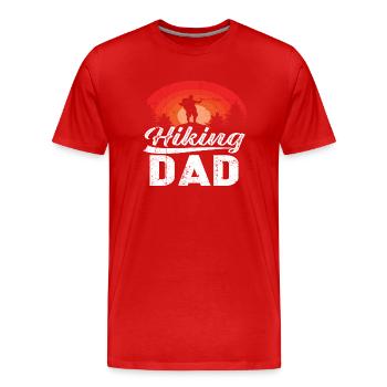 Hiking Dad - Männer Premium Bio T-Shirt - Rot - Vorne - Damien (186cm)