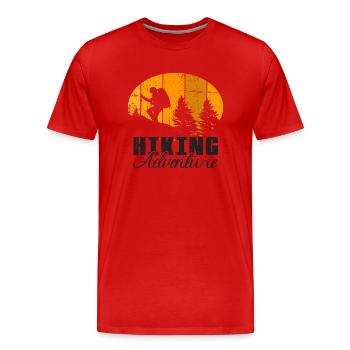 HIking Adventure - Männer Premium Bio T-Shirt - Rot - Vorne - Damien (186cm)