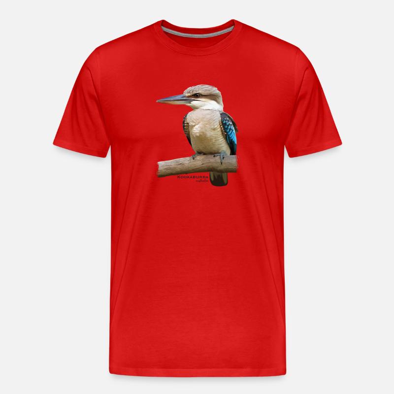 Kookaburra Bird Australia - Männer Premium Bio T-Shirt - Rot