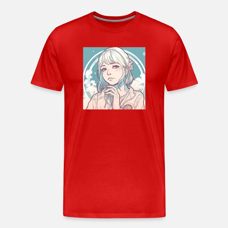 Emi Tanaka - Männer Premium Bio T-Shirt - Rot