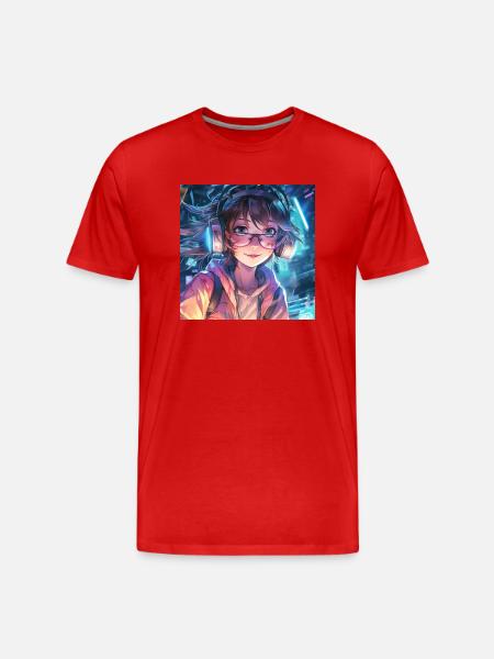 Akari Mizuki - Männer Premium Bio T-Shirt - Rot