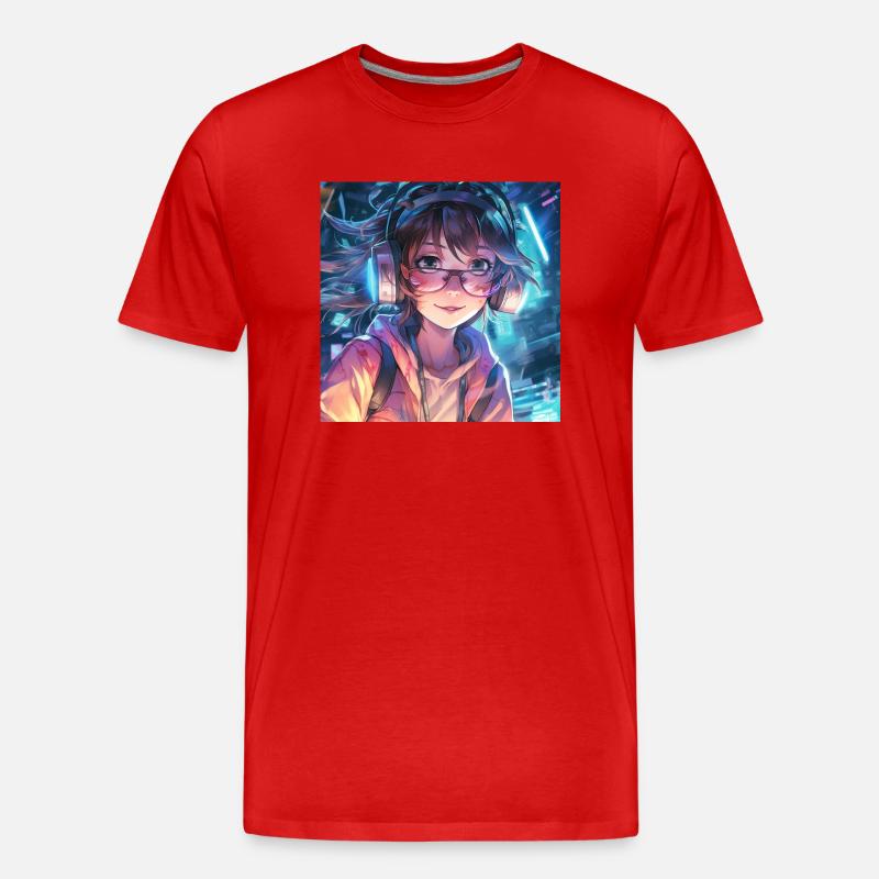 Akari Mizuki - Männer Premium Bio T-Shirt - Rot