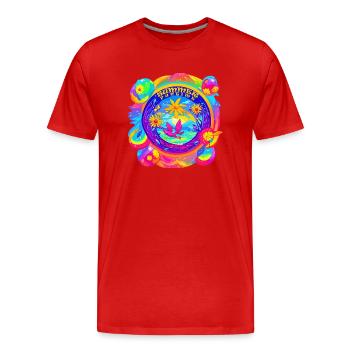 Plaisirs d’été - T-shirt bio Premium Homme - rouge - Devant - Damien (186cm)
