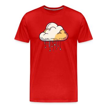 Cloud - Men's Premium Organic T-Shirt - red - Front - Damien (186cm)