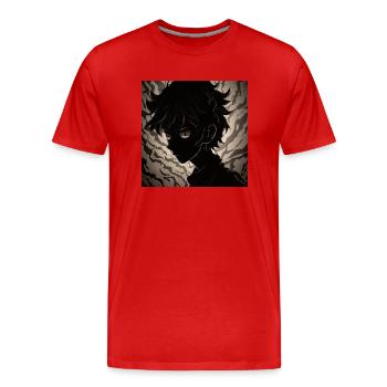 Shadow Anime - Männer Premium Bio T-Shirt - Rot - Vorne - Damien (186cm)