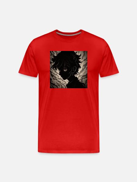 Shadow Anime - Männer Premium Bio T-Shirt - Rot