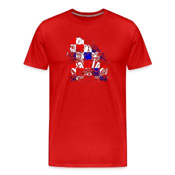 Retro fashion vintage cool années 80 femme fille pop art - T-shirt bio Premium Homme - rouge - Devant - Damien (186cm)