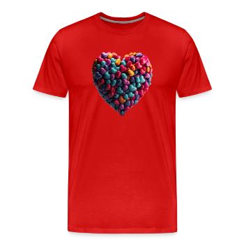 A declaration of love doesn't have to be perfect - Men's Premium Organic T-Shirt - red - Front - Damien (186cm)