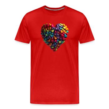Declarations of love come in many forms - Men's Premium Organic T-Shirt - red - Front - Damien (186cm)