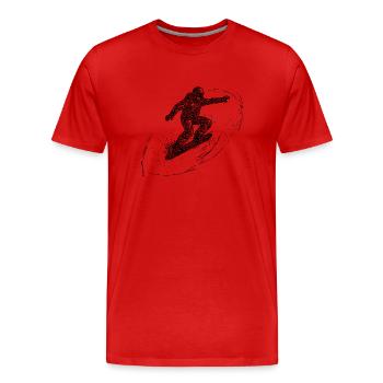 Direction Tal Snowboarding Krasser Snowboard Style - T-shirt bio Premium Homme - rouge - Devant - Damien (186cm)
