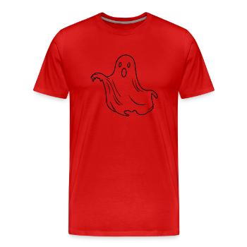 Geist Geister Geisterstunde Halloween - Männer Premium Bio T-Shirt - Rot - Vorne - Damien (186cm)