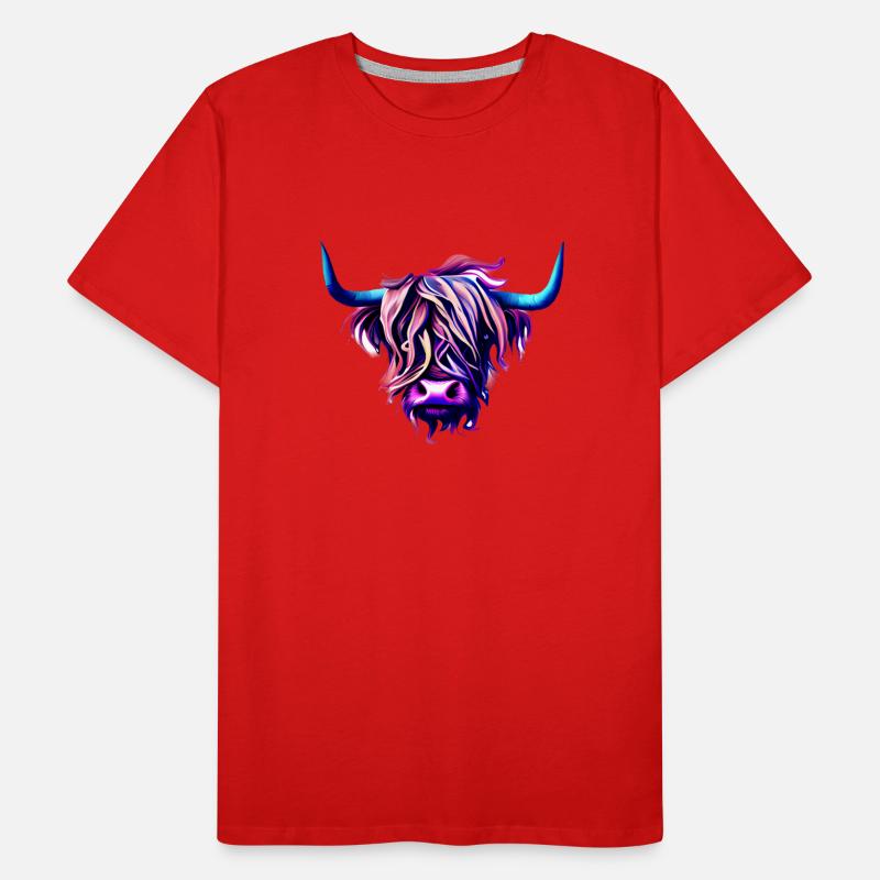 Highland Cattle Beef Men's Premium Organic T-Shirt