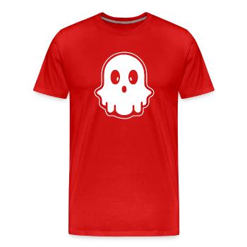 Geist Geister Geisterstunde Halloween - Männer Premium Bio T-Shirt - Rot - Vorne - Damien (186cm)