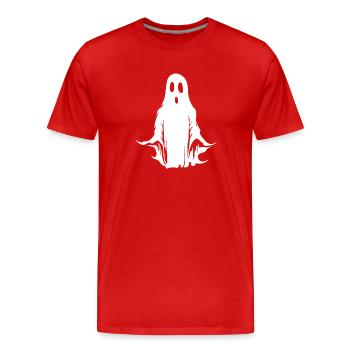 Geist Geister Geisterstunde Halloween - Männer Premium Bio T-Shirt - Rot - Vorne - Damien (186cm)